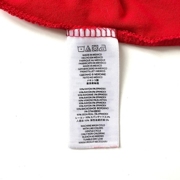 Michael Kors Flowy Red Asymmetrical Midi Skirt - Extra Small - Picture 10 of 11